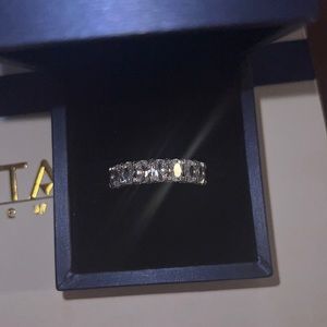 Italo sterling white sapphire silver ring